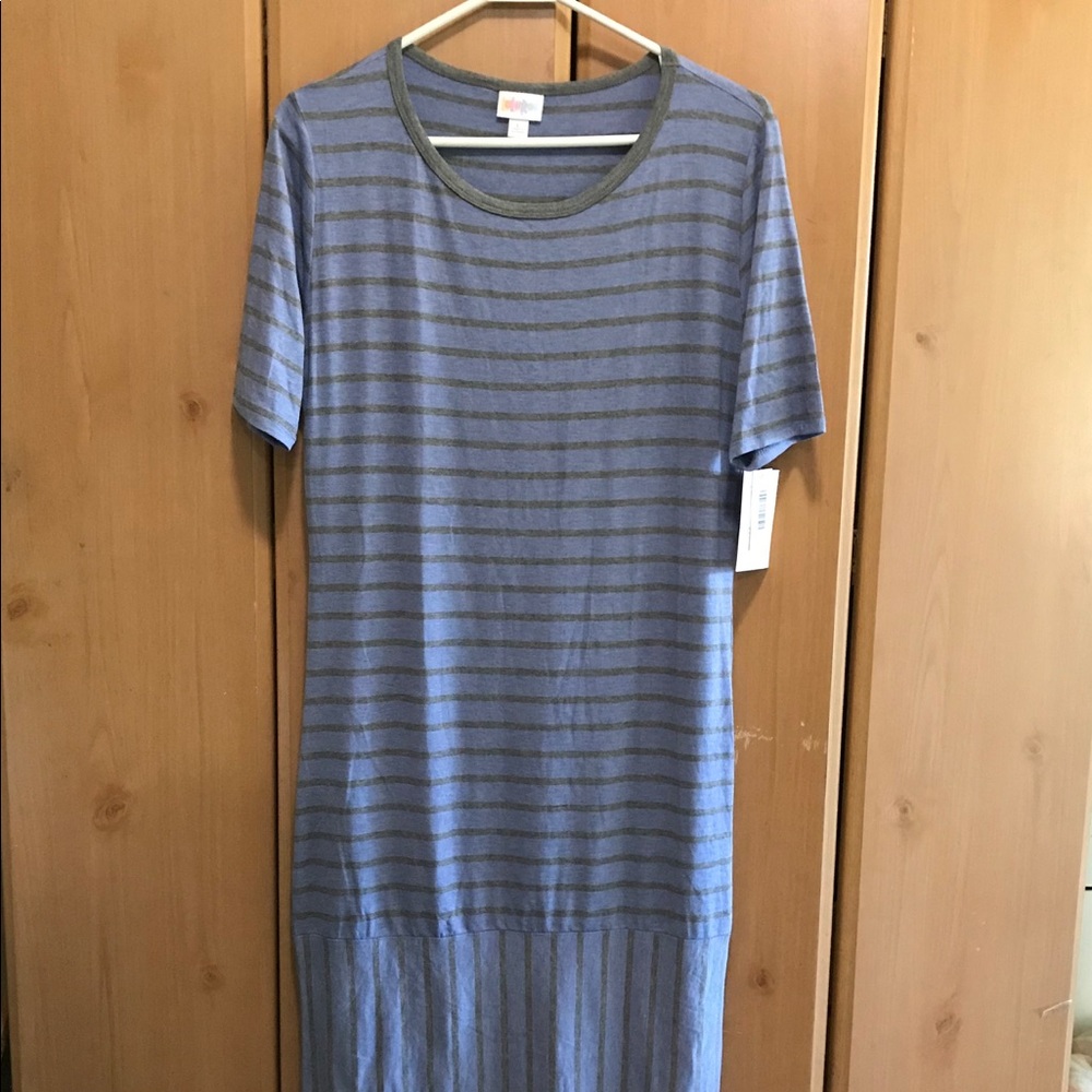 LuLaRoe Blue Striped Julia Dress